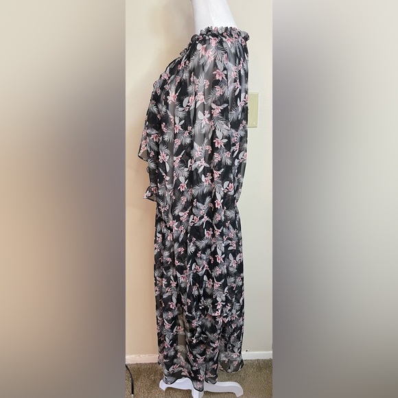 Victoria’s Secret Very Sexy West Side Floral Chiffon Duster Top Cover Up Robes. - Picture 10 of 16